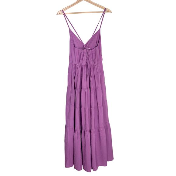NWT Abercrombie & Fitch Tiered Maxi Dress Flowy | Purple | SZ S - Picture 3 of 10